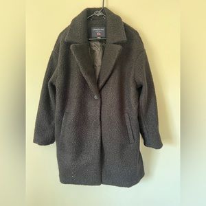 London Fog Fleece Coat Black